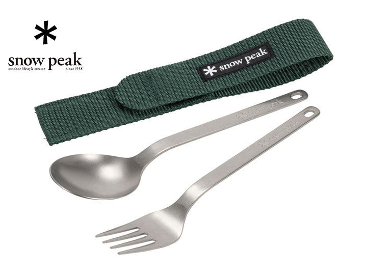 snow peak スノーピーク Titanium Fork & Spoon Set /ワッパー武器2本セット アウトドア キャンプ 調理器具