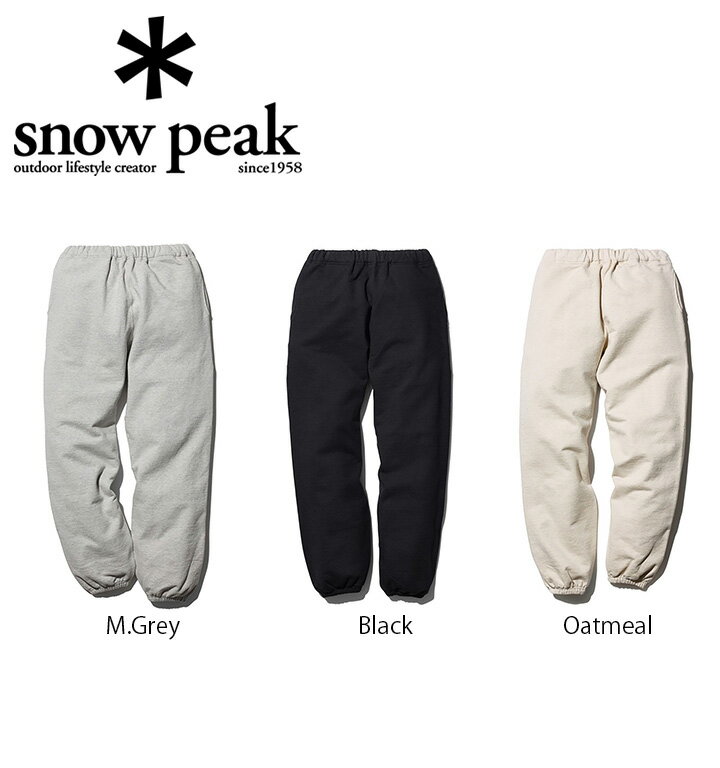 snow peak スノーピーク Recycled Cotton Sweat Pants パンツ アウトドア ユニセックス
