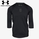 Men's UA Iso-Chill 3/4 Sleeve Shirt アンダーアーマー 野球 アンダーシャツ 7分袖 フィット
