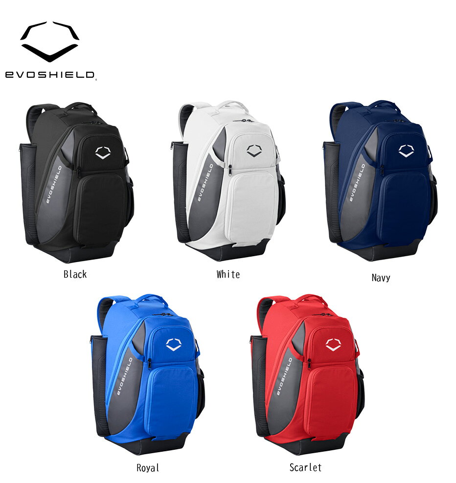 ★Evoshield エボシールド★ ＜商品説明＞ Recruit Backpackは、ヘルメットやフィールディンググローブ、野球用具などをまとめて収納できる大容量バックパックです。練習やトーナメントへの遠征に便利な設計で、耐久性に優れたナイロン素材と耐水性のある底面を採用。バッティング練習用や試合用のバットを収納できるネオプレン製スリーブを2つ備えています。フリース裏地付きポケットには貴重品を収納でき、フェンスフックを使えばダグアウトのフェンスなどに掛けて、練習や試合中も必要な用具を取り出しやすく保管できます。 ＜特徴＞ ・ヘルメット、グローブ、野球用具などを収納できる大容量メインコンパートメント ・耐久性に優れたナイロン素材 ・耐水性のある底面 ・バットを2本収納できるネオプレン製スリーブ ・貴重品の収納に便利なフリース裏地付きポケット ・フェンスなどに掛けられるフックを装備 ＜サイズ＞ ・サイズ：約59．7 x 33．7 x 31．8 CM ※野球商品はこちら ※モニターの見え方により画像の色と実物の色が若干異なる場合がございます。商品説明のため、違うカラーの商品画像を使用している場合がございます。・当店でご購入された商品は、「個人輸入」としての取り扱いになり、アメリカから、あるいは日本の物流倉庫からお客様のもとへ直送されます。・通常の個人輸入の場合は関税、消費税、通関手数料等が別途請求される場合があります。しかし当店では、お客様が安心して購入できるように、当店がそれらの諸経費を支払いますので、別途請求されることはありません。・個人輸入される商品は、すべてご注文者自身の「個人使用・個人消費」が前提となります。ご注文された商品を第三者へ無償で贈答することはできますが、商用目的に転売することは法律で禁止されております。