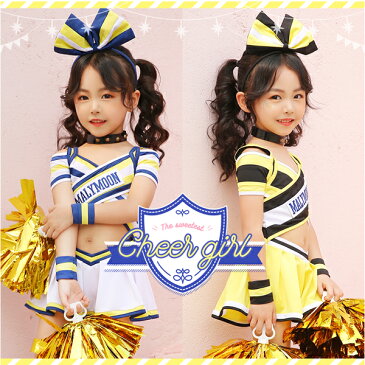 ハロウィン 衣装 子供 キッズ チアガール チア チアリーダー コスプレ ダンス 仮装 女の子 コスチューム マリームーン 子供服 ハロウィンコス コスプレ衣装 ハロウィン衣装 ダンス衣装 可愛い かわいい イベント ☆