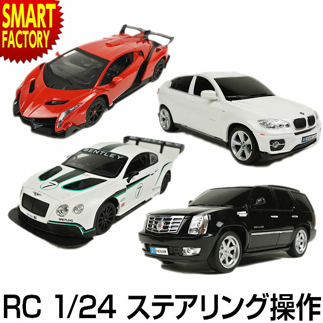 【25日限定全品P4倍～】 おもちゃ ラジコン 【購入特典付】 【ハンドルで操作】 1：24 RC ランボルギーニ BMW ベントレー エスカレード RC カンタン 人気 ラジコンカー かっこいい 完成品 おすすめ ワイスピ 玩具 自動車 お祝い ☆ プレゼント ギフト 父の日 梅雨