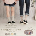 eco-socks【オーガニックコットン 】エコ刺繍メッシュソックス