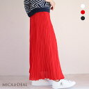 MICA＆DEAL(マイカアンドディール)プリーツドットホール刺繍スカート(ホワイト)(レッド)(ブラック)(全3色)(レディース)ソノリテ（sonorite) 大人女子　お洒落　水玉　0122202114 sale セール