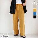 【新作】iCHi Antiquites(イチアンティークス)カラーリネンイージーパンツ 1001135(ナチュラル)(マスタード)(ブルー)(ブラック)(全4色)レディース(F)ソノリテ(sonorite)ナチュラン 重ね着 パンツ フリーサイズ イチ(4)