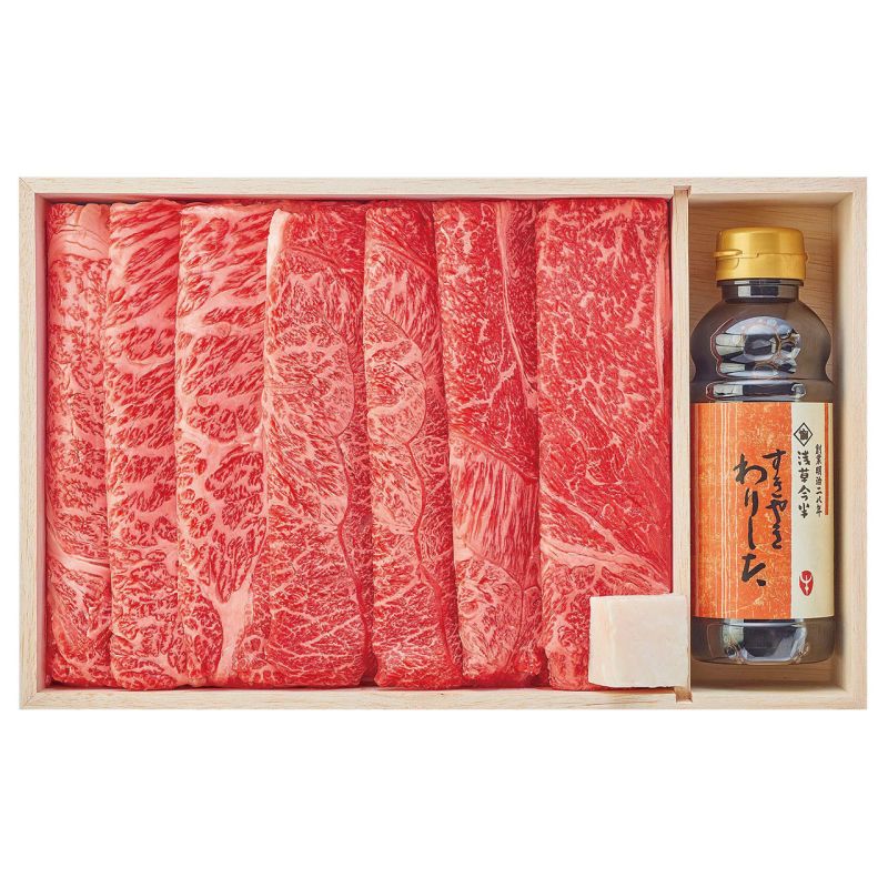 浅草今半 黒毛和牛 すき焼き用(割り下付) (AN-100W)