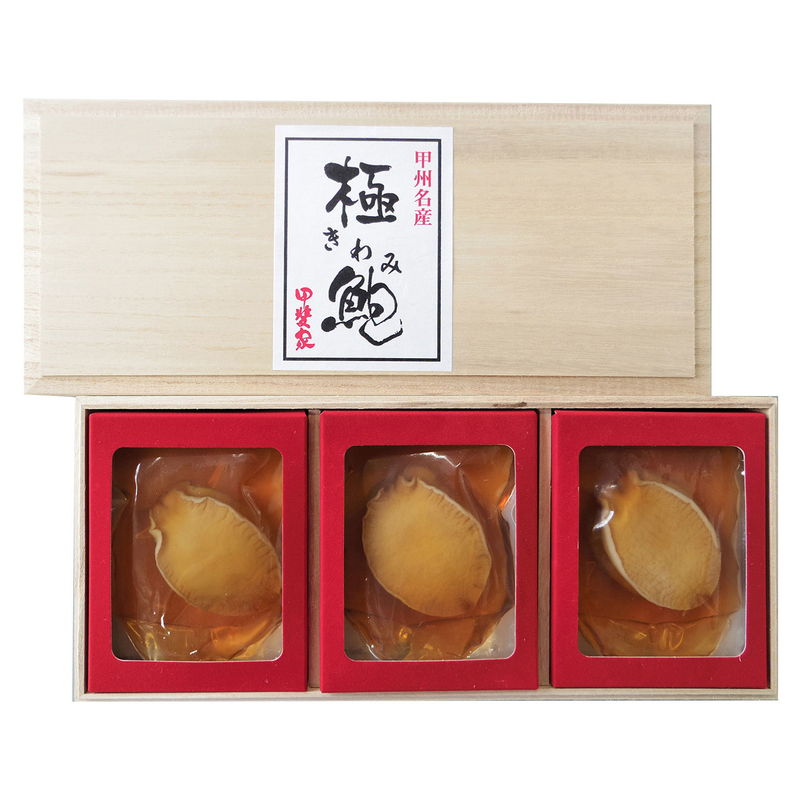 むき身にしたあわびを一粒ずつ丁寧に洗い、やわらかくふっくらと蒸し上げた後、煮貝にしました。むき身なので磯臭さが苦手な方にも召し上がりやすい一品です。お贈り物に適した桐箱入り。■商品名:あわび煮貝■商品説明:140g(3粒合計)■箱サイズ:36.8×15.9×6cm・約1050g■型番:KW-80■JANコード:4972110380821■製造生産地:山梨県■賞味期限:冷蔵90日■アレルゲン7品目:小麦・あわび・大豆■重さ:約1050g商品特徴一覧2026年 産直ギフト、【産地直送・お取り寄せグルメ → フード → 海産物】、apide、アピデ、[2025stb]、2026年、令和8年、春夏、御中元、お中元、暑中見舞い、暑中お見舞い、暑中御見舞い、残暑見舞い、残暑お見舞い、残暑御見舞い、お歳暮、御歳暮、お年賀、御年賀、ギフト、内祝い、プレゼント、お返し、お祝い、ギフト、贈り物、のし、ラッピング、4972110380821、通信販売、通販、販売、買う、購入、お店、売っている、ショッピング2026年 産直ギフト【かいや あわび煮貝 (KW-80)】広告文責(有)イースクエアTEL:0120-532-772むき身にしたあわびを一粒ずつ丁寧に洗い、やわらかくふっくらと蒸し上げた後、煮貝にしました。むき身なので磯臭さが苦手な方にも召し上がりやすい一品です。お贈り物に適した桐箱入り。■商品名:あわび煮貝■商品説明:140g(3粒合計)■箱サイズ:36.8×15.9×6cm・約1050g■型番:KW-80■JANコード:4972110380821■製造生産地:山梨県■賞味期限:冷蔵90日■アレルゲン7品目:小麦・あわび・大豆■重さ:約1050g※お客さま都合による、ご注文後の[キャンセル][変更][返品][交換]はお受けできませんのでご注意下さいませ。※当店では、すべての商品で在庫を持っておりません。記載の納期を必ずご確認ください。※ご注文いただいた場合でもメーカーの[在庫切れ][欠品][廃盤]などの理由で、[記載の納期より発送が遅れる][発送できない]場合がございます。その際は、当店よりご連絡させていただきます。あらかじめご了承ください。※こちらの商品は【代金引換】でのご注文をお受けできません。※こちらの商品は【他商品との同梱】ができません。※こちらの商品はメーカー直送のため、【他商品との同梱】【代金引換でのご注文】はお受けできません。※こちらの商品はメーカー直送のため、北海道・沖縄・離島 への配送はお受けできません。※リニューアル等により パッケージ、仕様、セット内容 が変更になる場合がございます。予めご了承下さい。こちらの商品は【お取り寄せ(7〜10営業日以内に発送予定)】となります。あらかじめご了承くださいませ。