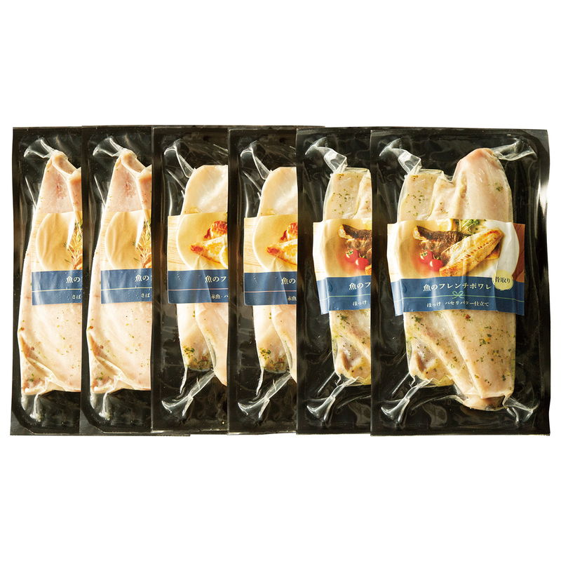 さば、ほっけ、赤魚を独自の乾燥技術で余分な水分を取り、熟成後、表面にフレンチオイルソースを塗って仕上げました。パセリバターソースの味付けは魚の臭みもなく、パンやワインにも合います。下ごしらえ済みなのでサッとフライパンで簡単に調理でき、さらに骨とりずみなのでお子様やご高齢の方にも安心してお召し上がりいただけます。■商品名:骨とり済みで簡単調理 自宅で味わうフレンチポワレ■商品説明:さばパセリバター(2枚)×2、赤魚パセリバター(2枚)×2、ほっけ(2枚)×2■箱サイズ:39×28×10.5cm(※発泡)・1270g■型番:PFKW-203■JANコード:なし■製造生産地:日本■賞味期限:出荷後冷凍179日■アレルゲン7品目:赤魚・ほっけ:一部に小麦・乳成分・大豆・鶏肉 鯖:一部に小麦・乳成分・さば・大豆・鶏肉含む■重さ:1270g商品特徴一覧2026年 産直ギフト、【産地直送・お取り寄せグルメ → フード → 海産物】、apide、アピデ、[2025stb]、2026年、令和8年、春夏、御中元、お中元、暑中見舞い、暑中お見舞い、暑中御見舞い、残暑見舞い、残暑お見舞い、残暑御見舞い、お歳暮、御歳暮、お年賀、御年賀、ギフト、内祝い、プレゼント、お返し、お祝い、ギフト、贈り物、のし、ラッピング、通信販売、通販、販売、買う、購入、お店、売っている、ショッピング2026年 産直ギフト【プレーリードッグ ファーム 骨とり済みで簡単調理 自宅で味わうフレンチポワレ (PFKW-203)】広告文責(有)イースクエアTEL:0120-532-772さば、ほっけ、赤魚を独自の乾燥技術で余分な水分を取り、熟成後、表面にフレンチオイルソースを塗って仕上げました。パセリバターソースの味付けは魚の臭みもなく、パンやワインにも合います。下ごしらえ済みなのでサッとフライパンで簡単に調理でき、さらに骨とりずみなのでお子様やご高齢の方にも安心してお召し上がりいただけます。■商品名:骨とり済みで簡単調理 自宅で味わうフレンチポワレ■商品説明:さばパセリバター(2枚)×2、赤魚パセリバター(2枚)×2、ほっけ(2枚)×2■箱サイズ:39×28×10.5cm(※発泡)・1270g■型番:PFKW-203■JANコード:なし■製造生産地:日本■賞味期限:出荷後冷凍179日■アレルゲン7品目:赤魚・ほっけ:一部に小麦・乳成分・大豆・鶏肉 鯖:一部に小麦・乳成分・さば・大豆・鶏肉含む■重さ:1270g※お客さま都合による、ご注文後の[キャンセル][変更][返品][交換]はお受けできませんのでご注意下さいませ。※当店では、すべての商品で在庫を持っておりません。記載の納期を必ずご確認ください。※ご注文いただいた場合でもメーカーの[在庫切れ][欠品][廃盤]などの理由で、[記載の納期より発送が遅れる][発送できない]場合がございます。その際は、当店よりご連絡させていただきます。あらかじめご了承ください。※こちらの商品は【代金引換】でのご注文をお受けできません。※こちらの商品は【他商品との同梱】ができません。※こちらの商品はメーカー直送のため、【他商品との同梱】【代金引換でのご注文】はお受けできません。※こちらの商品はメーカー直送のため、北海道・沖縄・離島 への配送はお受けできません。※リニューアル等により パッケージ、仕様、セット内容 が変更になる場合がございます。予めご了承下さい。こちらの商品は【お取り寄せ(7〜10営業日以内に発送予定)】となります。あらかじめご了承くださいませ。