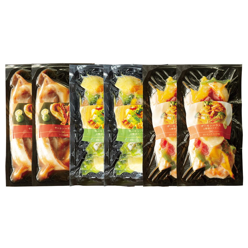鮭の中でも高い人気のアトランティックサーモンのハラミ。野菜とフレンチ風ソースで2種類の洋風ソテーとオリジナルのもろみ醤油にじっくりと漬け込んだ和風のソテーの組み合わせです。下ごしらえ、味付けされているのでサッとフライパンで簡単に調理でき、さらに骨とりずみなのでお子様やご高齢の方にも安心してお召し上がりいただけます。■商品名:サーモンハラスソテー■商品説明:香味バター200g×2、ガーリックソース200g×2、もろみ醤油200g×2■箱サイズ:39×28×10.5cm(※発泡)・1270g■型番:PFKW-103■JANコード:なし■製造生産地:日本■賞味期限:出荷後冷凍179日■アレルゲン7品目:香味バター:一部にさけ・小麦・乳成分・大豆・鶏肉含むガーリック:一部にさけ・小麦・ごま・大豆を含むもろみ醤油:一部に大豆・小麦・リンゴ・さけを含む■重さ:1270g商品特徴一覧2026年 産直ギフト、【産地直送・お取り寄せグルメ → フード → 海産物】、apide、アピデ、[2025stb]、2026年、令和8年、春夏、御中元、お中元、暑中見舞い、暑中お見舞い、暑中御見舞い、残暑見舞い、残暑お見舞い、残暑御見舞い、お歳暮、御歳暮、お年賀、御年賀、ギフト、内祝い、プレゼント、お返し、お祝い、ギフト、贈り物、のし、ラッピング、通信販売、通販、販売、買う、購入、お店、売っている、ショッピング2026年 産直ギフト【プレーリードッグ ファーム サーモンハラスソテー (PFKW-103)】広告文責(有)イースクエアTEL:0120-532-772鮭の中でも高い人気のアトランティックサーモンのハラミ。野菜とフレンチ風ソースで2種類の洋風ソテーとオリジナルのもろみ醤油にじっくりと漬け込んだ和風のソテーの組み合わせです。下ごしらえ、味付けされているのでサッとフライパンで簡単に調理でき、さらに骨とりずみなのでお子様やご高齢の方にも安心してお召し上がりいただけます。■商品名:サーモンハラスソテー■商品説明:香味バター200g×2、ガーリックソース200g×2、もろみ醤油200g×2■箱サイズ:39×28×10.5cm(※発泡)・1270g■型番:PFKW-103■JANコード:なし■製造生産地:日本■賞味期限:出荷後冷凍179日■アレルゲン7品目:香味バター:一部にさけ・小麦・乳成分・大豆・鶏肉含むガーリック:一部にさけ・小麦・ごま・大豆を含むもろみ醤油:一部に大豆・小麦・リンゴ・さけを含む■重さ:1270g※お客さま都合による、ご注文後の[キャンセル][変更][返品][交換]はお受けできませんのでご注意下さいませ。※当店では、すべての商品で在庫を持っておりません。記載の納期を必ずご確認ください。※ご注文いただいた場合でもメーカーの[在庫切れ][欠品][廃盤]などの理由で、[記載の納期より発送が遅れる][発送できない]場合がございます。その際は、当店よりご連絡させていただきます。あらかじめご了承ください。※こちらの商品は【代金引換】でのご注文をお受けできません。※こちらの商品は【他商品との同梱】ができません。※こちらの商品はメーカー直送のため、【他商品との同梱】【代金引換でのご注文】はお受けできません。※こちらの商品はメーカー直送のため、北海道・沖縄・離島 への配送はお受けできません。※リニューアル等により パッケージ、仕様、セット内容 が変更になる場合がございます。予めご了承下さい。こちらの商品は【お取り寄せ(7〜10営業日以内に発送予定)】となります。あらかじめご了承くださいませ。