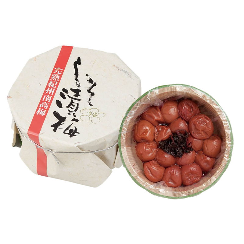 [お中元][お歳暮] 完熟 紀州南高梅 しそ梅400g木樽入 (4034-40)