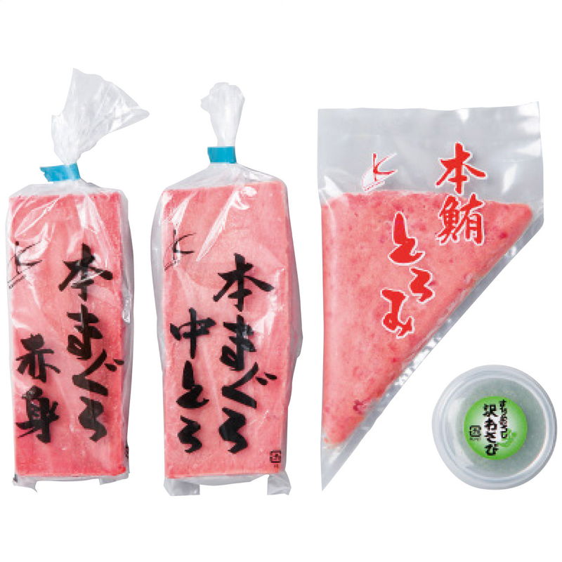 旨みたっぷりの赤身、脂のりと旨みのバランスが絶妙な中トロ、いろいろな食べ方が楽しめるとろみをセット。■商品名:天然本鮪柵セット■商品説明:本鮪赤身約180g・本鮪中トロ約180g・本鮪とろみ100g・わさび25g各1個■箱サイズ:26×20×14cm・130g■型番:HT100■JANコード:なし■製造生産地:静岡県(加工地)■賞味期限:出荷日より冷凍約5日■重さ:130g商品特徴一覧2026年 産直ギフト、【産地直送・お取り寄せグルメ → フード → 海産物】、apide、アピデ、[2025stb]、2026年、令和8年、春夏、御中元、お中元、暑中見舞い、暑中お見舞い、暑中御見舞い、残暑見舞い、残暑お見舞い、残暑御見舞い、お歳暮、御歳暮、お年賀、御年賀、ギフト、内祝い、プレゼント、お返し、お祝い、ギフト、贈り物、のし、ラッピング、通信販売、通販、販売、買う、購入、お店、売っている、ショッピング2026年 産直ギフト【カネトモ 天然本鮪柵セット (HT100)】広告文責(有)イースクエアTEL:0120-532-772旨みたっぷりの赤身、脂のりと旨みのバランスが絶妙な中トロ、いろいろな食べ方が楽しめるとろみをセット。■商品名:天然本鮪柵セット■商品説明:本鮪赤身約180g・本鮪中トロ約180g・本鮪とろみ100g・わさび25g各1個■箱サイズ:26×20×14cm・130g■型番:HT100■JANコード:なし■製造生産地:静岡県(加工地)■賞味期限:出荷日より冷凍約5日■重さ:130g※お客さま都合による、ご注文後の[キャンセル][変更][返品][交換]はお受けできませんのでご注意下さいませ。※当店では、すべての商品で在庫を持っておりません。記載の納期を必ずご確認ください。※ご注文いただいた場合でもメーカーの[在庫切れ][欠品][廃盤]などの理由で、[記載の納期より発送が遅れる][発送できない]場合がございます。その際は、当店よりご連絡させていただきます。あらかじめご了承ください。※こちらの商品は【代金引換】でのご注文をお受けできません。※こちらの商品は【他商品との同梱】ができません。※こちらの商品はメーカー直送のため、【他商品との同梱】【代金引換でのご注文】はお受けできません。※こちらの商品はメーカー直送のため、北海道・沖縄・離島 への配送はお受けできません。※リニューアル等により パッケージ、仕様、セット内容 が変更になる場合がございます。予めご了承下さい。こちらの商品は【お取り寄せ(7〜10営業日以内に発送予定)】となります。あらかじめご了承くださいませ。