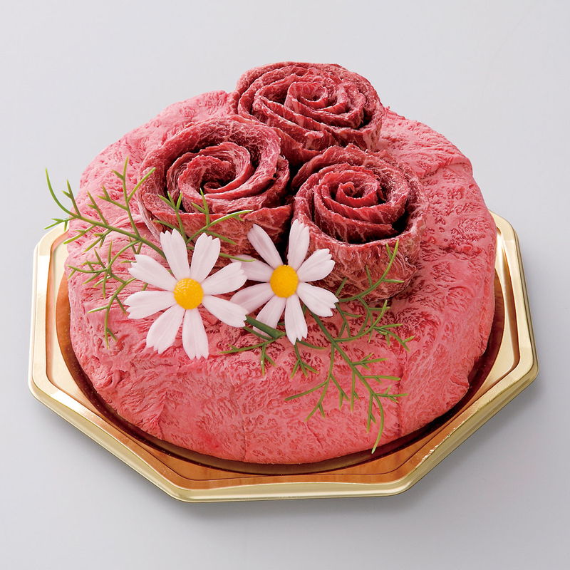 [お中元][お歳暮] 松阪牛お肉ケーキ&ゆびさきトングセット e-squ-14361628 イースクエア サンプル画像2