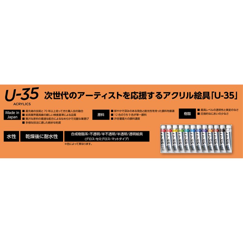 ターナー色彩 T U-35アクリリックス11ml紙箱12色13本セット (107747)