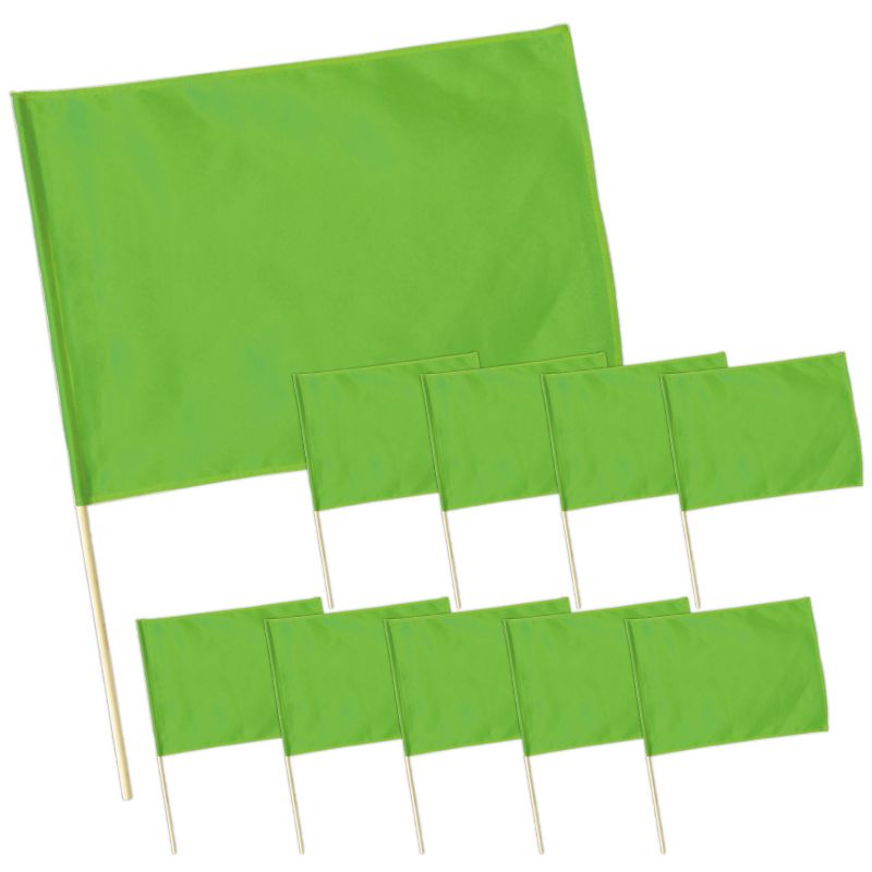 アーテック 大旗 φ12mm 蛍光グリーン 10本組 (018420)