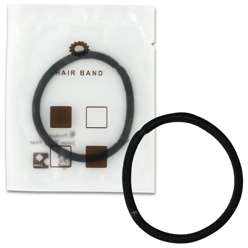 山陽物産 袋入りヘアゴム黒 (052550)