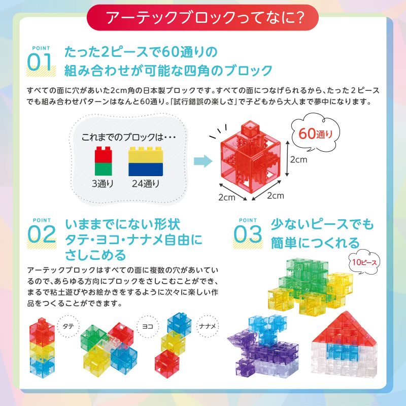 アーテック Artecブロック なないろクリア ミニパックC(犬&恐竜) (161272)