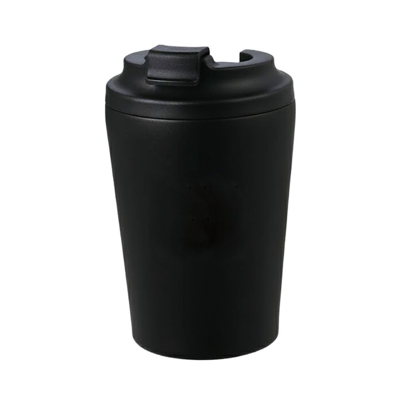 平底杯 - アーテック 蓋付きステンレスマグ 黒 350ml (052774)