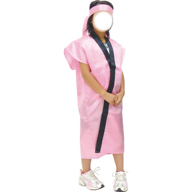 アーテック サテンロングハッピ 桃 S(ハチマキ付) (001144)