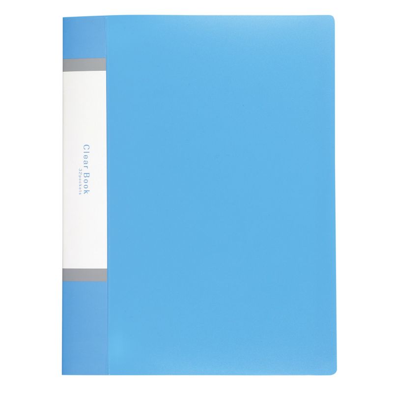 アーテック クリアブックA4 横入れ 32ポケット ブルー (005614)