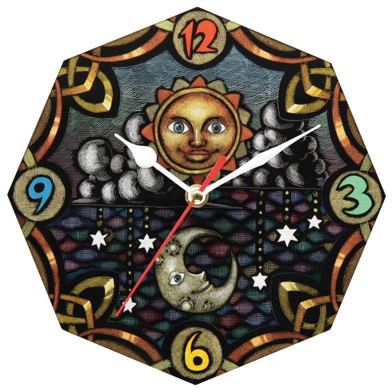 八角アートガラス時計 (013239) ※未完成品(商品画像は作品例となります。)