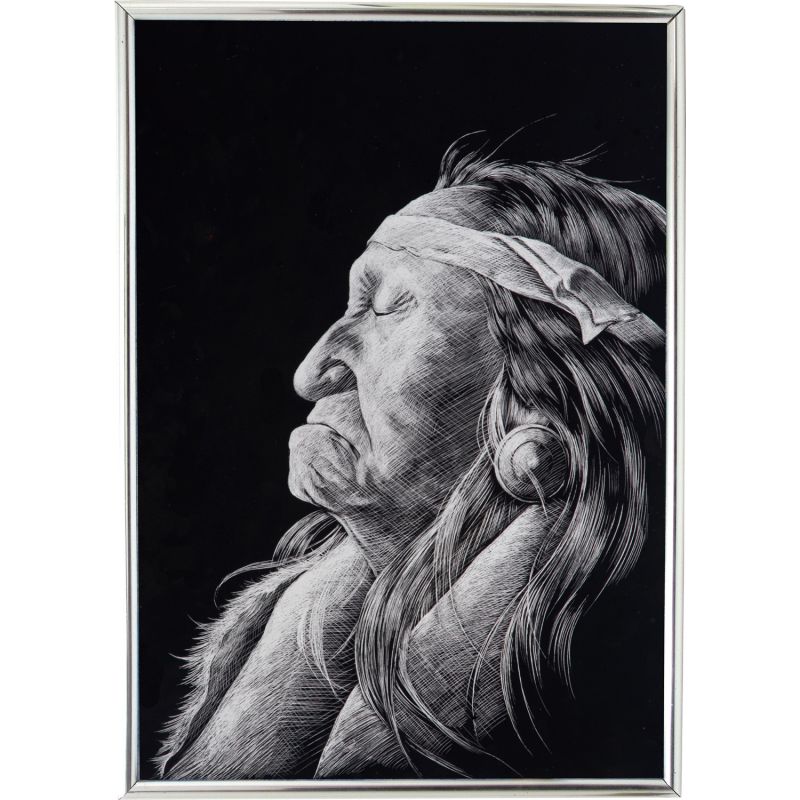 シルバースクラッチボード メタリックフレーム付 (013886) ※未完成品(商品画像は作品例となります。)