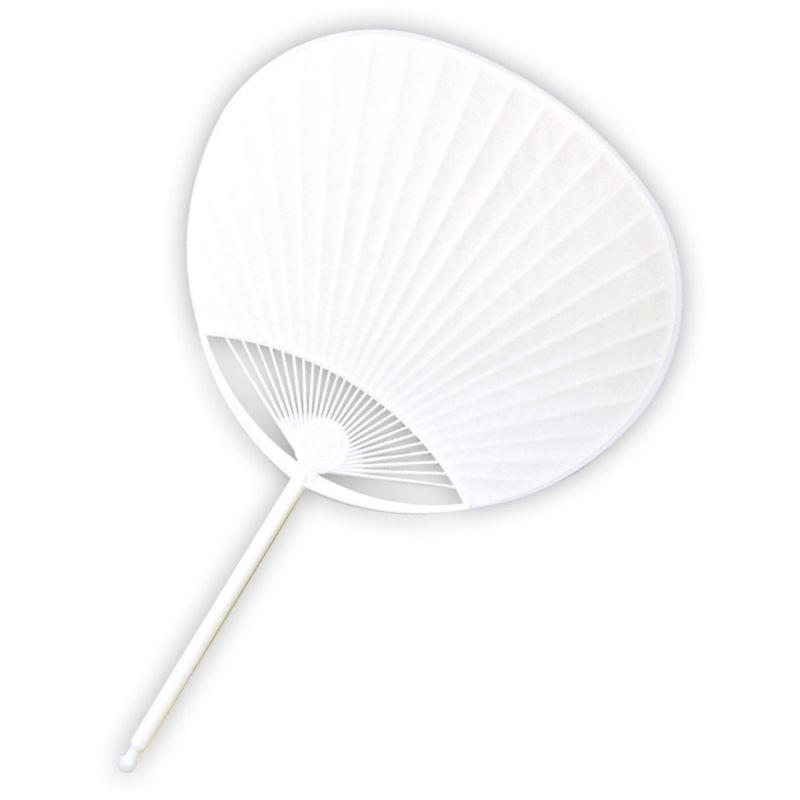 うちわ 丸柄 (プラ製) (038098) ※未完成品