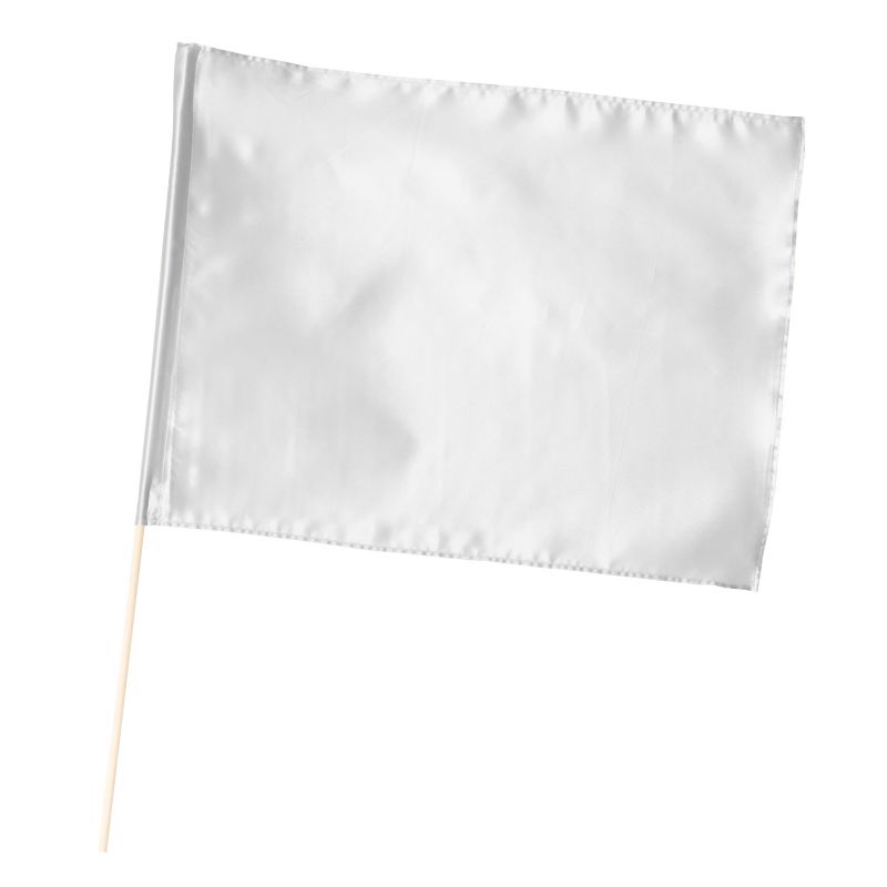 Other - アーテック サテン小旗 シルバー 旗:W41×H30cm 旗竿:45cm(φ8mm) (004703)