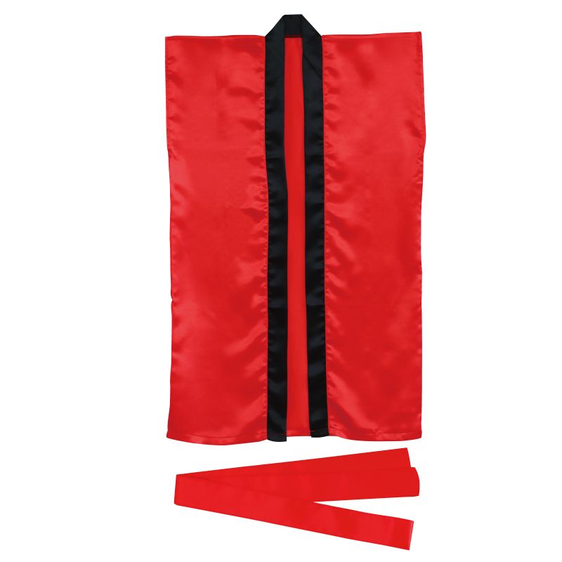 アーテック サテンロングハッピ 赤 S(ハチマキ付) (001140)