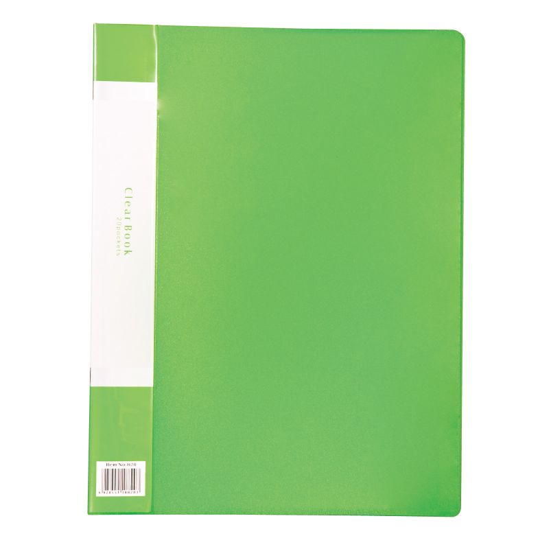 アーテック クリアブックB 厚 A4 20ポケット グリーン (003144)