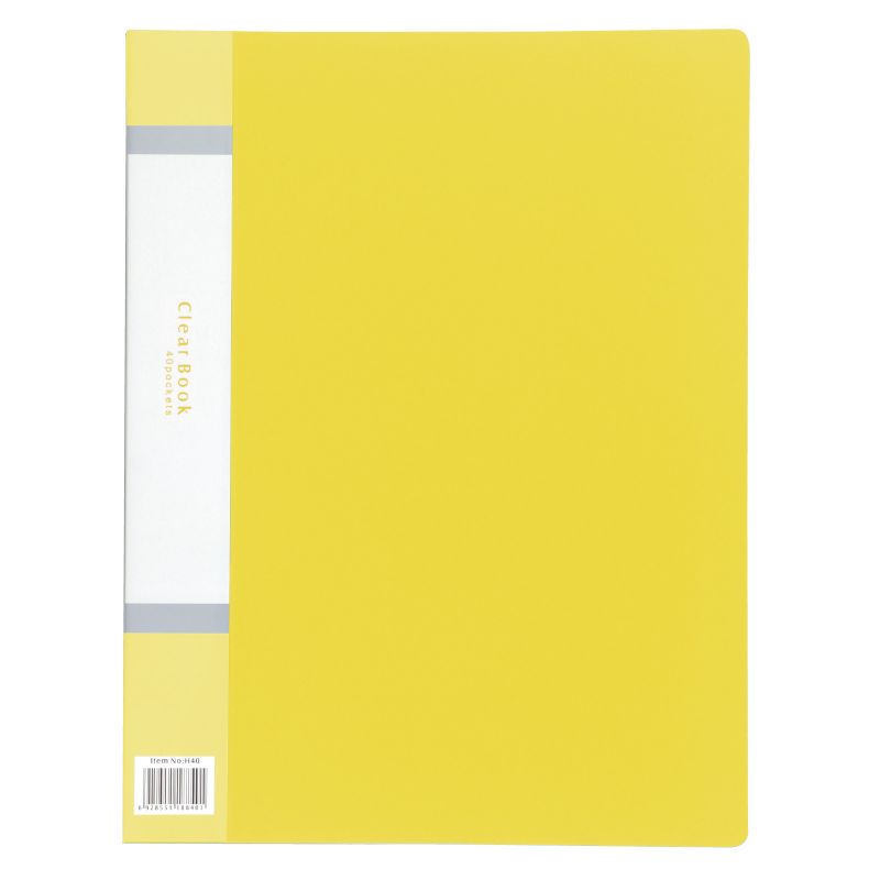 アーテック クリアブックA4 縦入れ 40ポケット イエロー (005609)