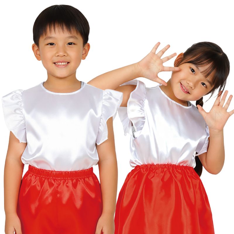 アーテック ソフトサテン フリフリシャツ 白 (015068)