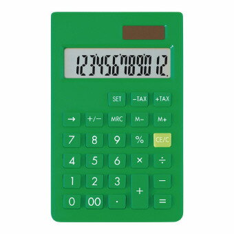 カラー電卓ポケット グリーン(B) (C1237G) 単品 [キャンセル・変更・返品不可]