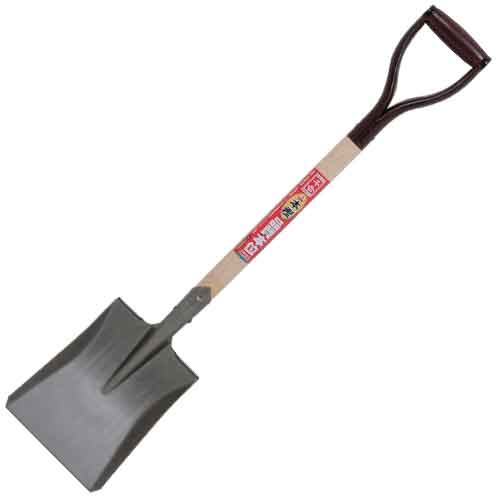千吉 木柄ホームショベル 角 (SWHS-2)