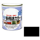 アサヒペン 水性多用途カラー (1.6L ツヤケシクロ)