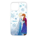 iPhone 15/14/13 ディズニー / 衝撃吸収 バンパー 動く キラキラ ラメ グリッターケース/中川翔子art_エルサとアナ