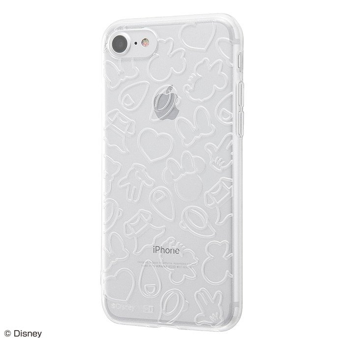 iPhone SE2 ケース ディズニー キャラクター TPUソフトケース キラキラ / ミニー iphone8 iphone7 アイフォン8 カバー キャンセル 変更 返品不可