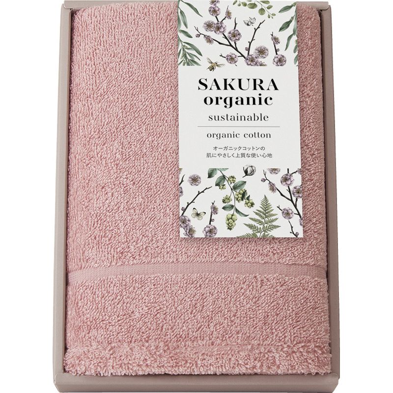 サクラオーガニック sustainable オーガニックコットンフェイスタオル (67012)