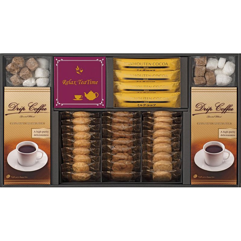 ティーブレイクアソート コーヒー・ココア・紅茶&クッキーセット (TB-DR)