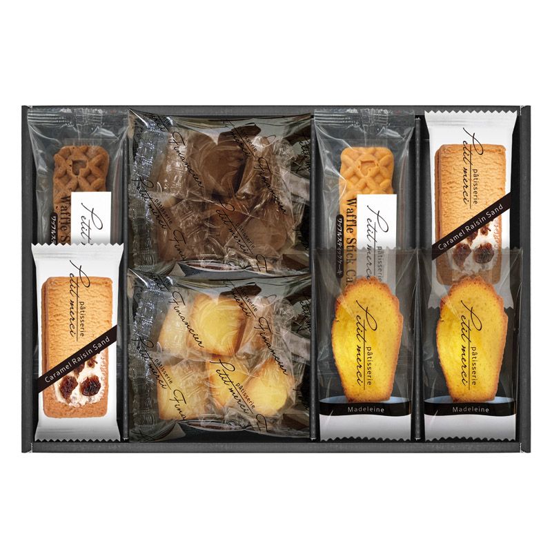 　ギフトサービスについてレモン果汁とレモンピールを使用し、さわやかなレモン風味に仕上げた定番のマドレーヌや、ひとくちサイズのしっとりとした食感で仕上げ、トンネルオーブンを使用することによりふんわりと焼き上げた2種類のフィナンシェに、レーズン...