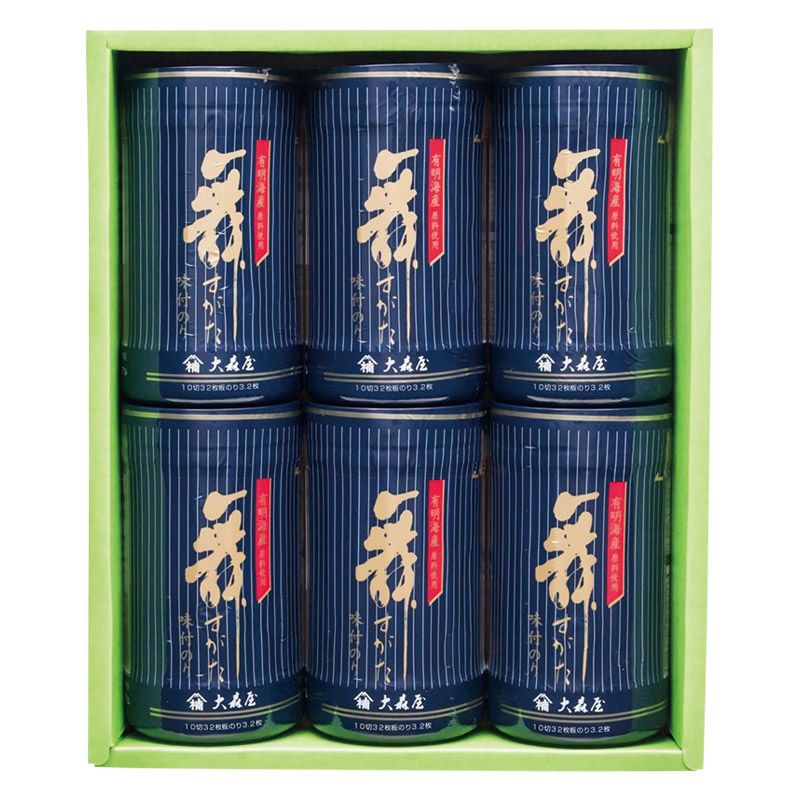 　ギフトサービスについて良質の有明海産味付海苔です。手軽に食べれる卓上容器入りです。良質の有明海産味付海苔です。手軽に食べれる卓上容器入りです。■メーカー:大森屋■商品名:舞すがた 味のり卓上詰合せ■セット内容:セット内容/有明海産味付のり(10切32枚)×6■箱サイズ:30.4×25.5×8.1cm■賞味期限:常温1年6ヶ月■アレルゲン:小麦・えび■品番:NA-30G■のし:B4■JANコード:4901191390252■本体重量:0.68kg商品特徴一覧2026年 贈りもの・お返しものギフト、【多用途ギフト[パーソナルギフト 2026] → ご予算別セレクション → 定価3、000円~4、000円(税別)前後 → 食品】、【食品 → 乾物・粉類 → 乾物 → 海苔 → セット・詰め合わせ】、[B2]、2025年、令和7年、ギフト、贈り物、内祝い、プレゼント、お返し、4901191390252、通信販売、通販、販売、買う、購入、お店、売っている、ショッピング▼関連商品はこちら。大森屋 舞すがた 味のリ卓上詰合せ (NA-40G)2026年 贈りもの・お返しものギフト【大森屋 舞すがた 味のり卓上詰合せ (NA-30G)】広告文責(有)イースクエアTEL:0120-532-772良質の有明海産味付海苔です。手軽に食べれる卓上容器入りです。良質の有明海産味付海苔です。手軽に食べれる卓上容器入りです。■メーカー:大森屋■商品名:舞すがた 味のり卓上詰合せ■セット内容:セット内容/有明海産味付のり(10切32枚)×6■箱サイズ:30.4×25.5×8.1cm■賞味期限:常温1年6ヶ月■アレルゲン:小麦・えび■品番:NA-30G■のし:B4■JANコード:4901191390252■本体重量:0.68kg※お客さま都合による、ご注文後の[キャンセル][変更][返品][交換]はお受けできませんのでご注意下さいませ。※当店では、すべての商品で在庫を持っておりません。記載の納期を必ずご確認ください。※ご注文いただいた場合でもメーカーの[在庫切れ][欠品][廃盤]などの理由で、[記載の納期より発送が遅れる][発送できない]場合がございます。その際は、当店よりご連絡させていただきます。あらかじめご了承ください。※リニューアル等により パッケージ、仕様、セット内容 が変更になる場合がございます。予めご了承下さい。こちらの商品は【お取り寄せ(5〜7営業日以内に発送予定)】となります。あらかじめご了承くださいませ。
