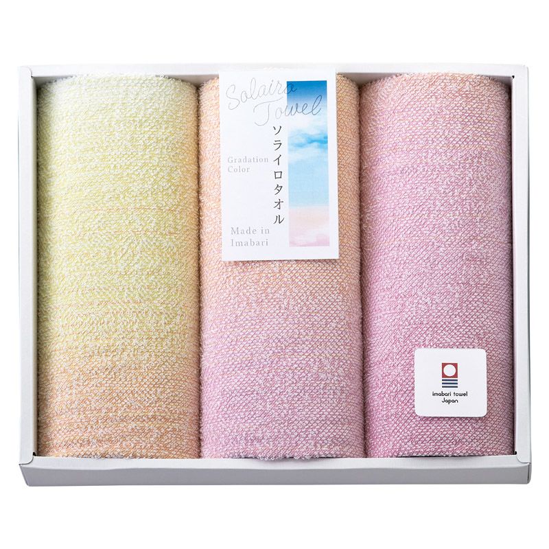 Solairo Towel (ソライロタオル) フェイスタオル3P ピンク (SO3063 BL/PI)