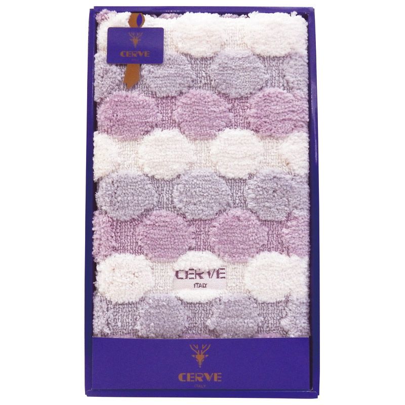 チェルベ ドット 大判バスマット パープル (095841BL/34PU)