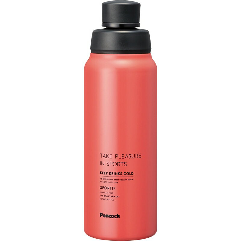 ピーコック ステンレスボトル ストレートドリンク600ml コーラルピンク (AJD-61CR) [キャンセル・変更・返品不可]