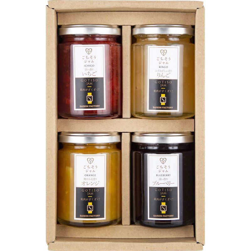 セゾンファクトリー ジャム4個詰合せ (SKJ-30) [キャンセル・変更・返品不可]のサムネイル