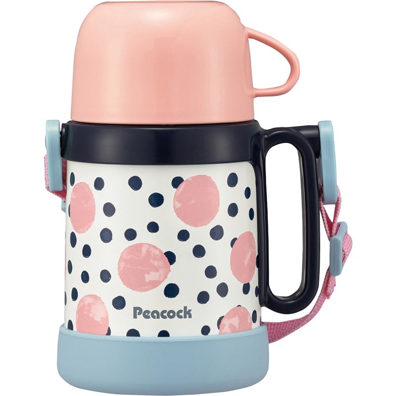 ピーコック ステップアップボトル400ml コーラルドット (ASK-W40CRD) [キャンセル・変更・返品不可]