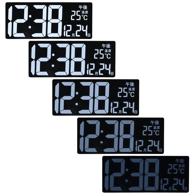 ランデックス デジタル置時計 ブライトエール (YT5313WH)