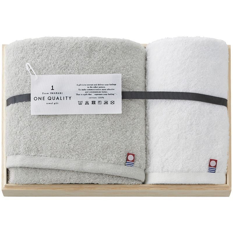 今治 ONE QUALITY フェイスタオル&ウォッシュタオル (Q-55250)