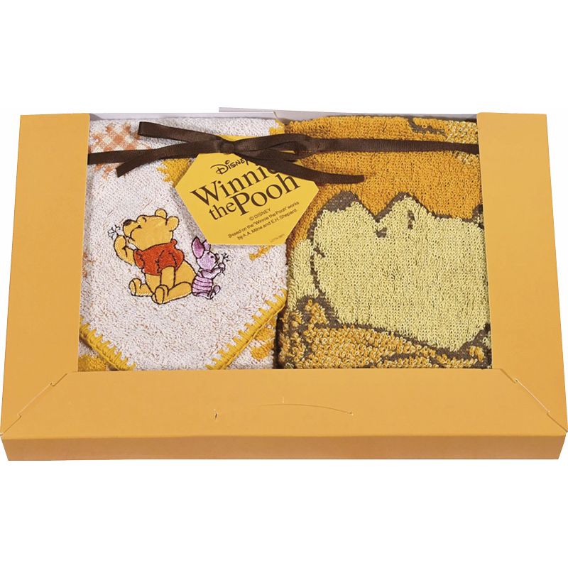 くまのプーさん ハニープランタン ウォッシュタオル2P (DP-3815)