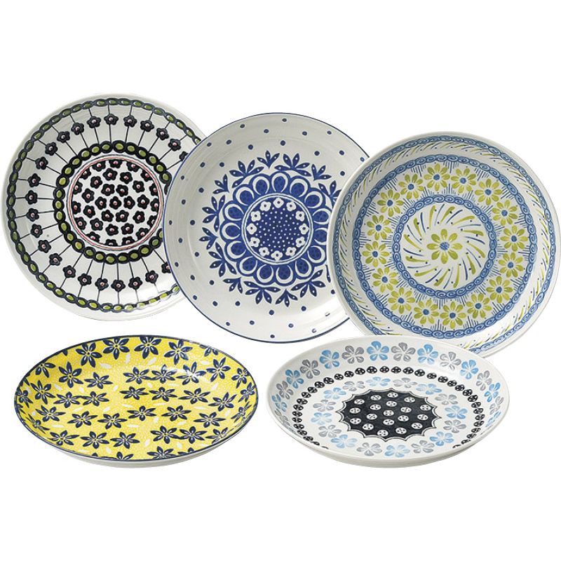 テーブル トーク プレゼンツ ポタリーフィールド ケーキ皿5枚セット (7-1802)