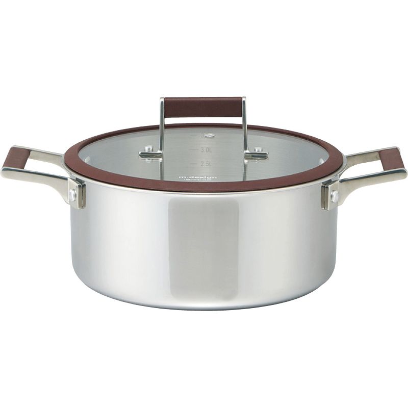 エムデザイン ラミーナ 両手鍋22cm (MLA-22W)